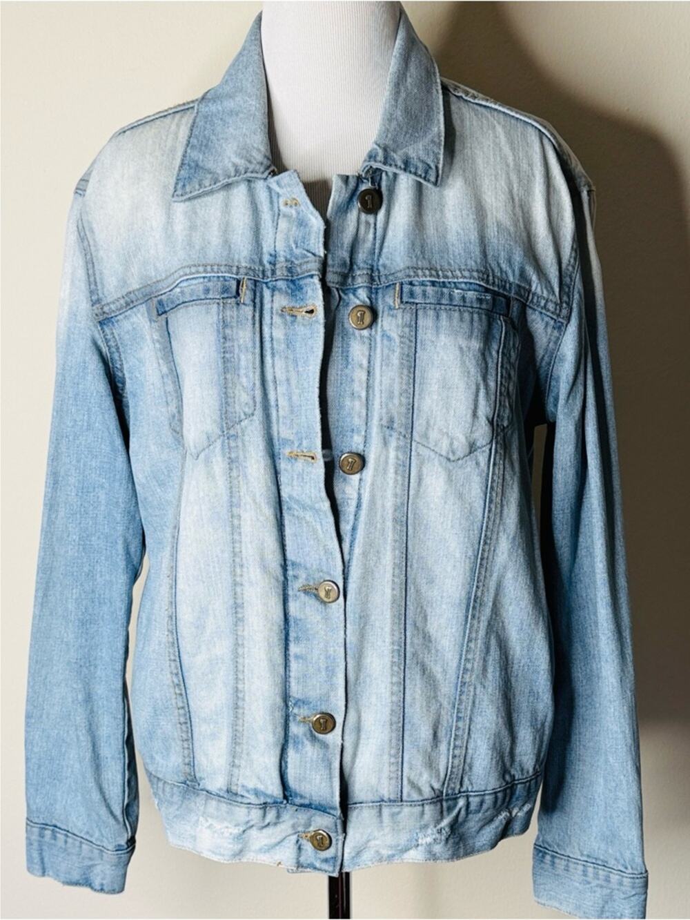 Anthropologie Pilcro & The Letterpress Light Wash Denim Jacket